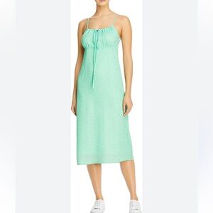 NWT Charlie Holiday Green Polka Dot Spaghetti Strap Dress